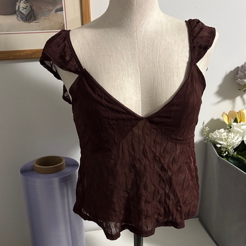 Rebellious Dreamer Chocolate Brown Blouse